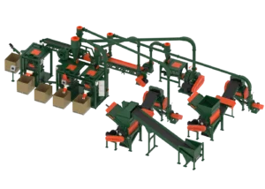 SWEED custom chopping line for wire and cable recycling
