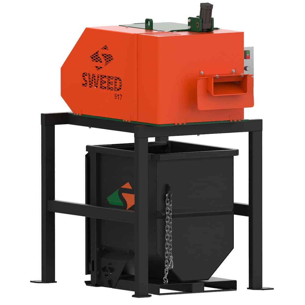 SWEED Model 517 XHD wire and cable recycling chopper for processing bale wire and copper wire