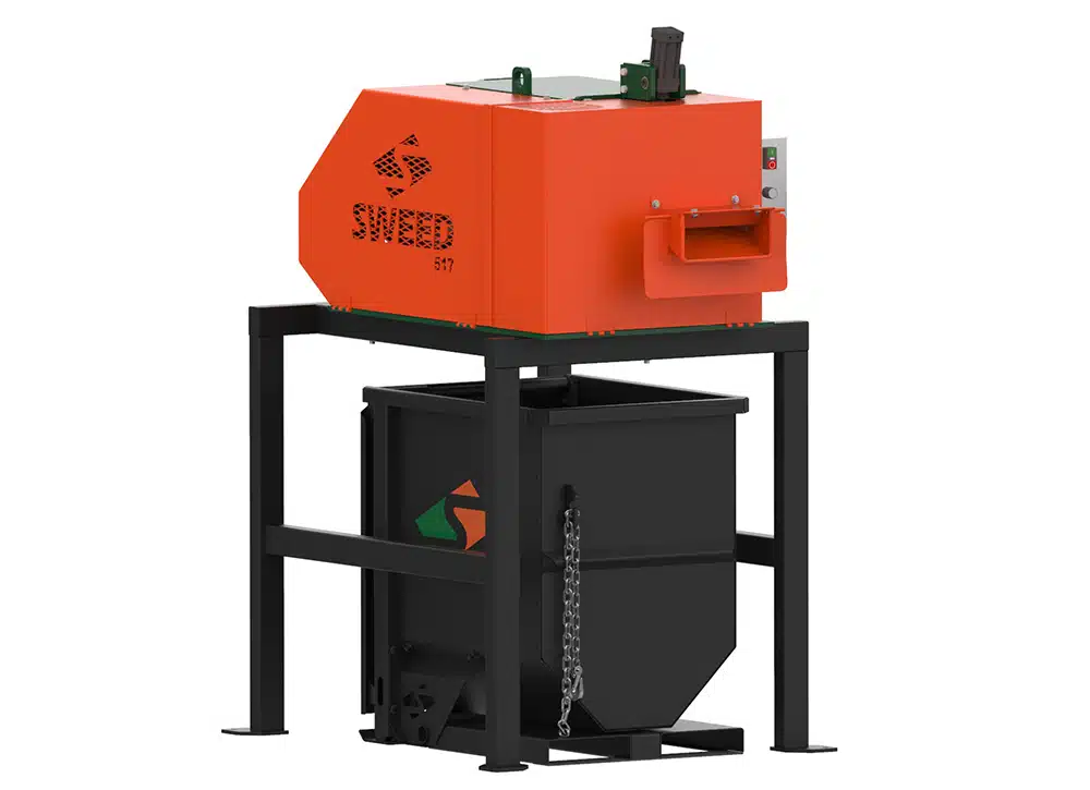 SWEED Model 517 XHD wire and cable recycling chopper for processing bale wire and copper wire