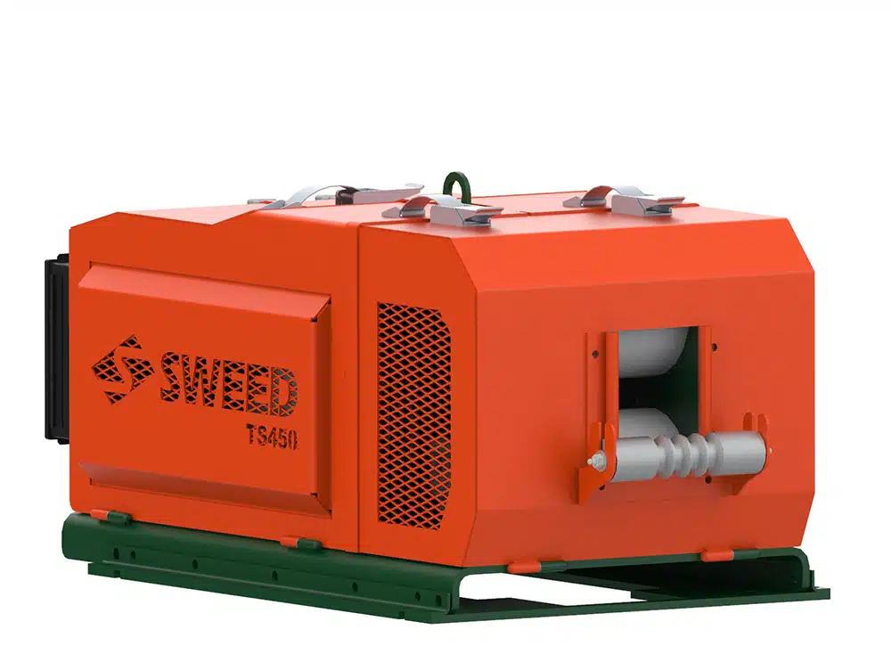 SWEED Model TS450 tube scarf chopper for processing O.D. bead scarf