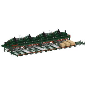 SWEED versatile veneer stacker for multiple length veneer handling