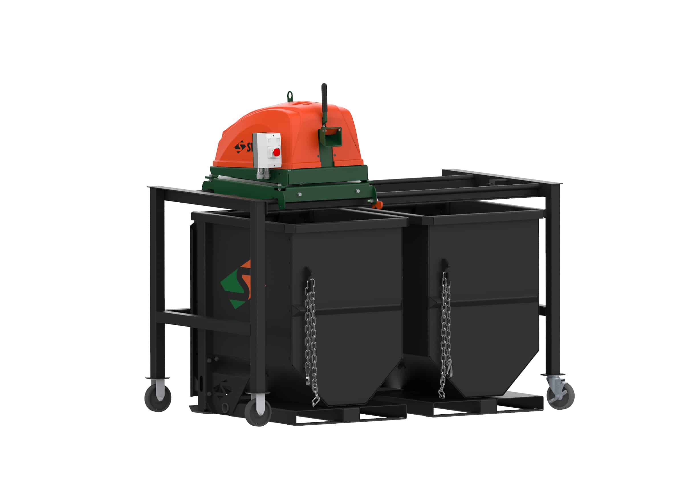 SWEED Model 300 scrap chopper for plastic strapping and steel banding processing