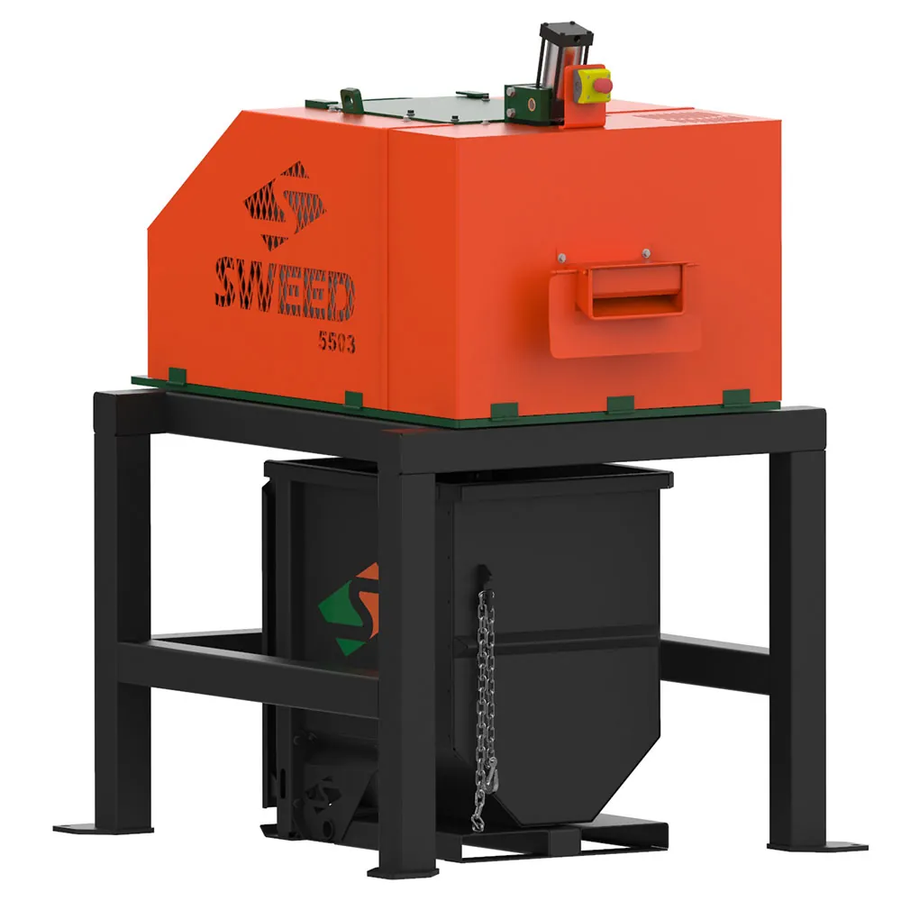 SWEED Model 5503 XHD ACSR cable chopping system for high-volume wire recycling